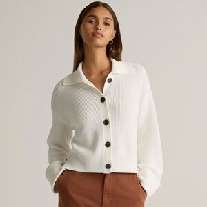 100% Organic Cotton Fisherman Collared Cardigan